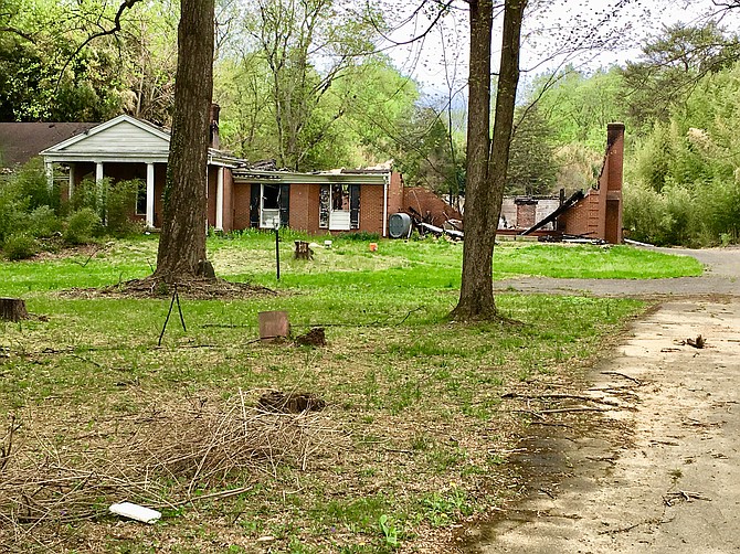 This house at 10100 Chapel Rd. burned in a massive fire on Feb. 1, 2019, with 60 firefighters called to fight the blaze.