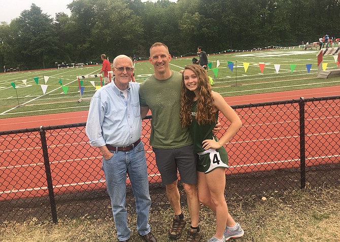 Lily James with her dad and grandfather.