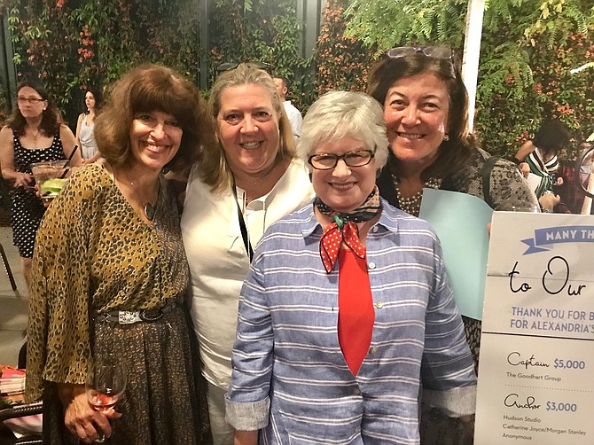 Suzanne Kratzok, former coordinator of Community Services for the Department of Community and Human Services, in front, with Maryanne Beatty, Beth Hamid and Daniella Spighai at the Fostering the Future Gala May 3 at Hummingbird Bar and Kitchen at the Hotel Indigo. The event raised more than $64,000 to aid children in foster care and at risk of abuse and neglect.