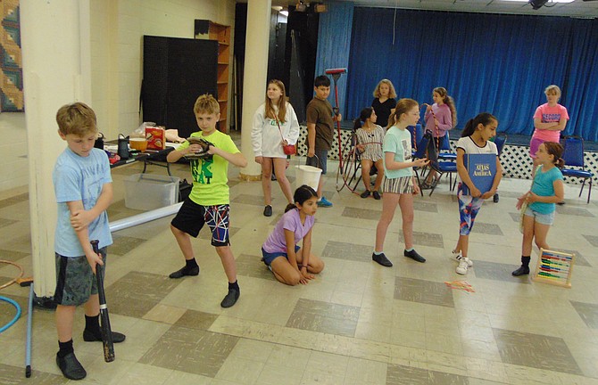 The cast of “The Talented Clementine” in rehearsal.