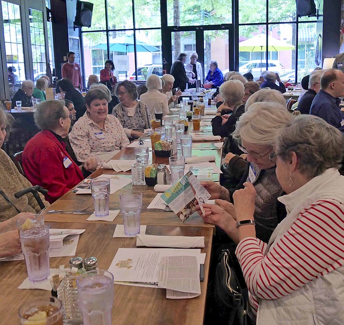 The audience at the Arlington Senior Democrats Candidate Forum on May 14.
