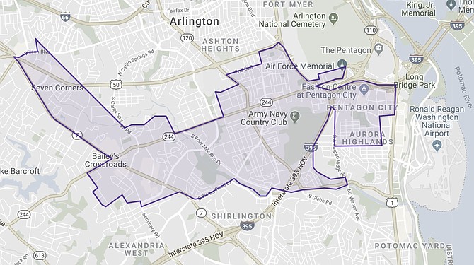 The 49th House District stretches from Seven Corners through Bailey’s Crossroads into Nauk and Pentagon City.