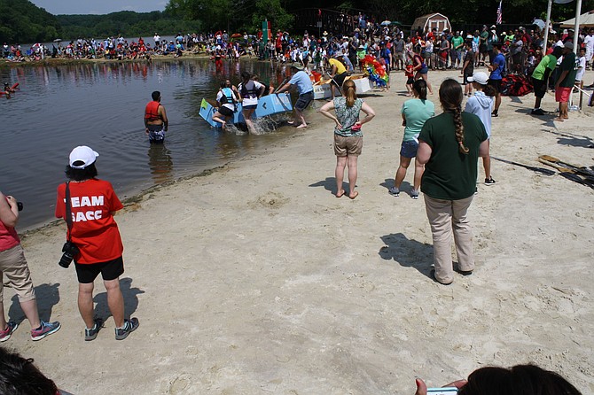 Springfield's Cardboard Boat Regatta goes down smoothly.