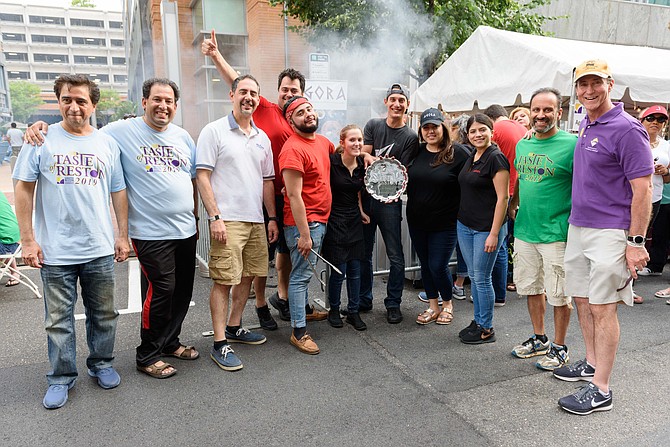 D.C-based Mediterranean restaurant Agora wins First Place in the Tasting Competition at 2019 Taste of Reston.