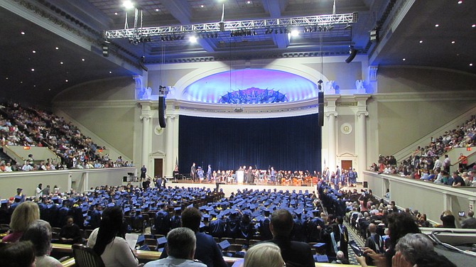 The ceremony was held in Constitution Hall.