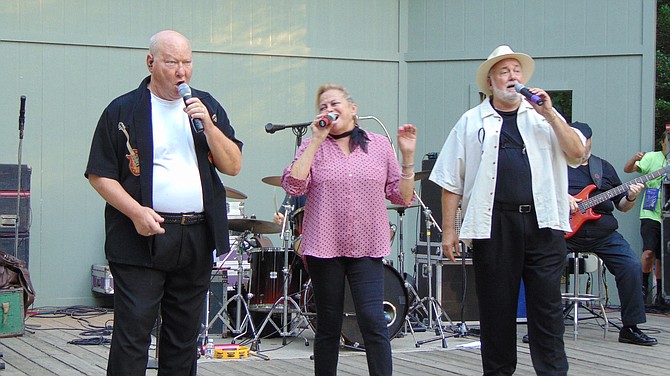 The Fabulous Hubcaps performs oldies and classic rock at Lee District Nights on Wednesday, June 26, 2019 at Lee District Park Amphitheater in Franconia.