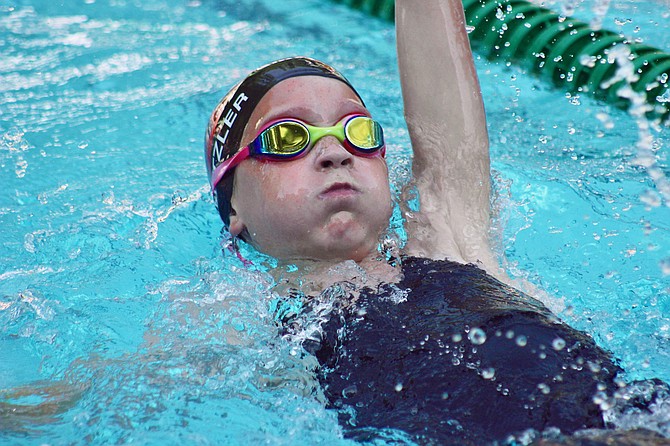 Eleanor Wertzler (girls' 9-10 50 backstroke).