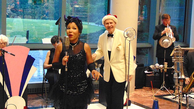 Miss “Moxie” Lindsay Webb and Doc Scantlin perform during the Evenings on the Ellipse Summer Concert at the Fairfax County Government Center on Thursday, July 11, 2019.