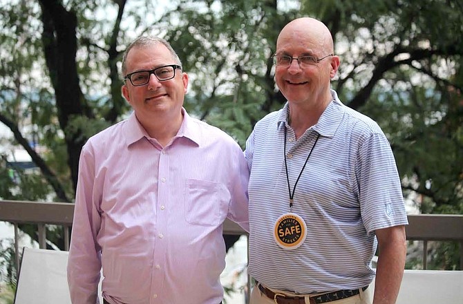 AFSS Founder and Board Member Michael Doyle (right) with state Sen. Adam Ebbin.