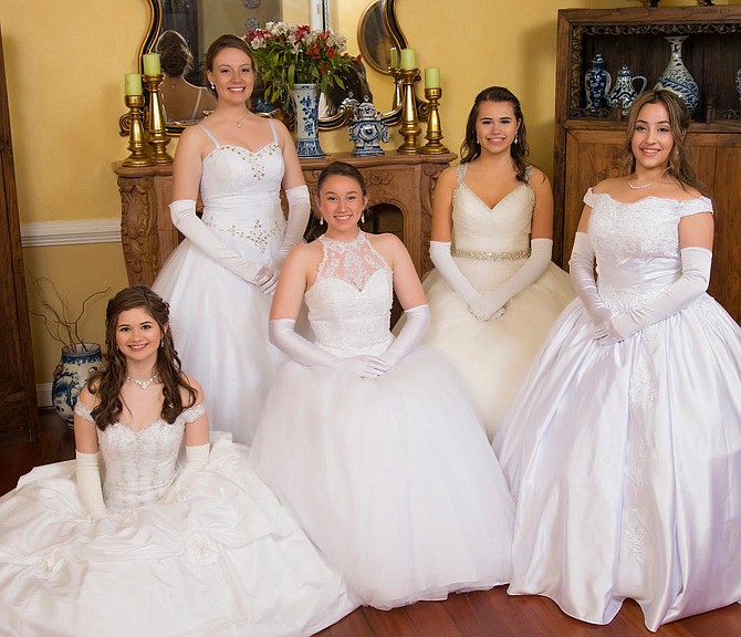 Participants, from left: Miss Anna Florence Toloczko; Miss Jacquelyn Nancy Olivera; Miss Zoe Elena Patton; Miss Abigail Nicole Silvasy; and Miss Mariana Pava.