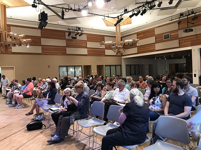 Attendees at the Community Meeting held Monday, July 29 at 7 p.m. at Reston Community Center Hunters Woods called by Hunter Mill District Supervisor Cathy Hudgins in response to the suspicious death investigation of Jose Lorenzo Guillen Mejia, 24, of Reston.