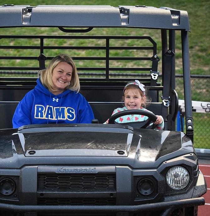 Robinson Secondary Principal Tracey Phillips with daughter Ellie, age 5.