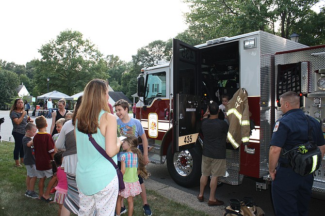 The firetruck was a hit on National Night Out.