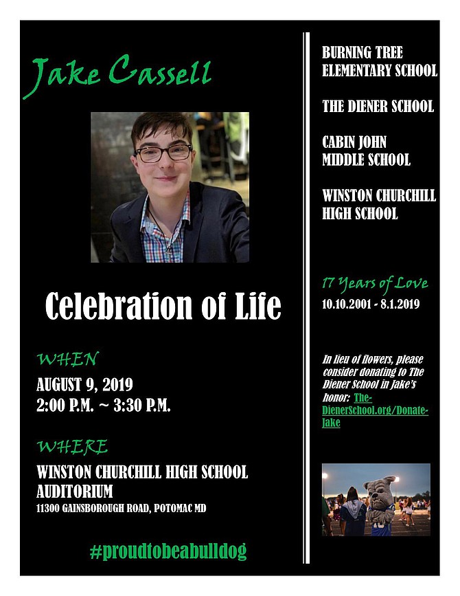 Jake Cassell, Celebration of Life.