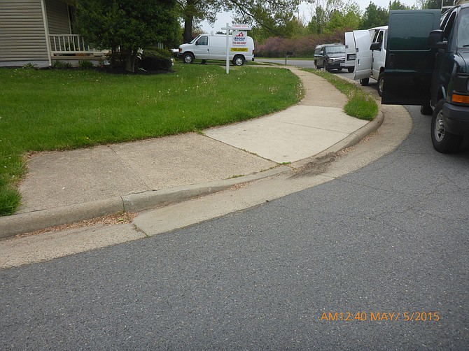 An intersection before the improvements.