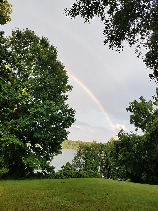 Double rainbow over the Potomac on July 25 off of Mount Vernon Parkway.