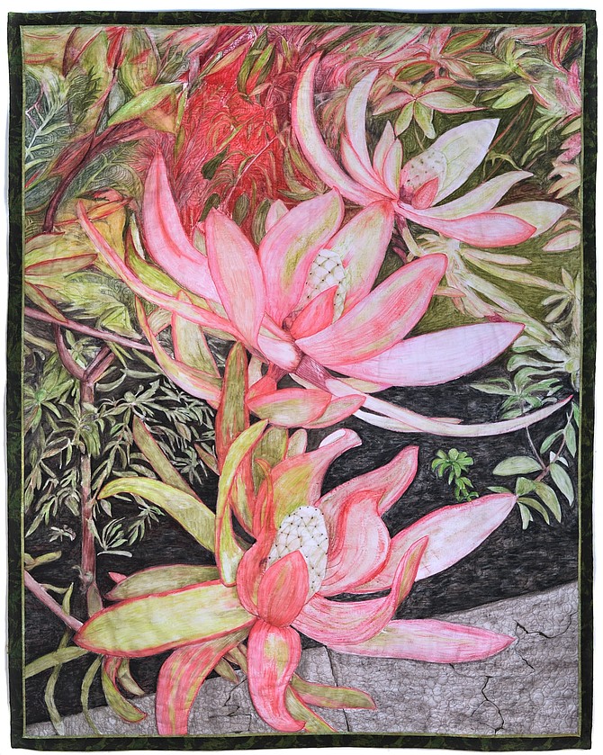 Kerry Britton’s quilt, Leucadendron Saligenum.