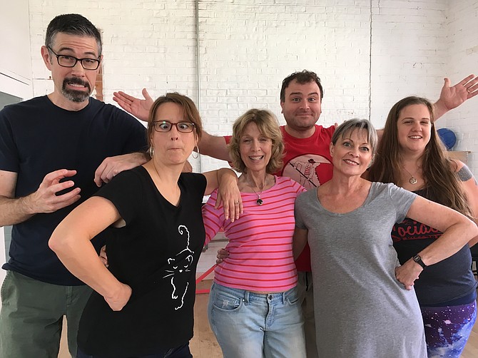 The Mirth and Mayhem class consisted of Watt Hamlett and Julie Price from Reston, Joyce Bradford, Laura Marcell, Rachel Kimbo from Nashville, Tenn. and in back, Mike Funt.