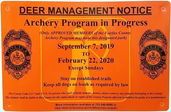 These signs are posted in archery program areas, at park entrances and trailheads.