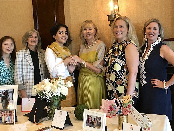 From left, Candace Bovee, Lissa Carter, Ellaha Momand, Mary Lou Christy, Kathryn Rutkowski and Christie Lavin at the Great Falls Friends & Neighbors Scholarship Fund’s 2019 celebratory luncheon. The group awarded a scholarship to Momand.