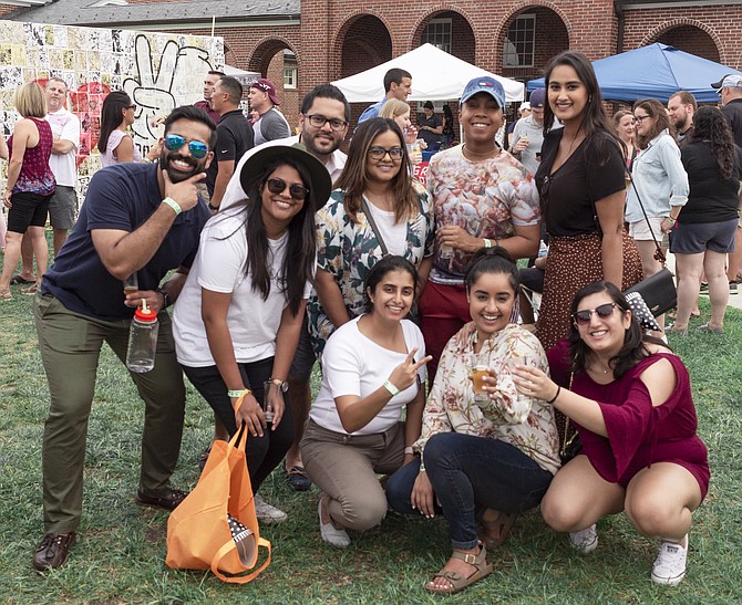 Front row on the far right: Rimsha Ayub and her friends came out to celebrate two of their friends’ birthdays.