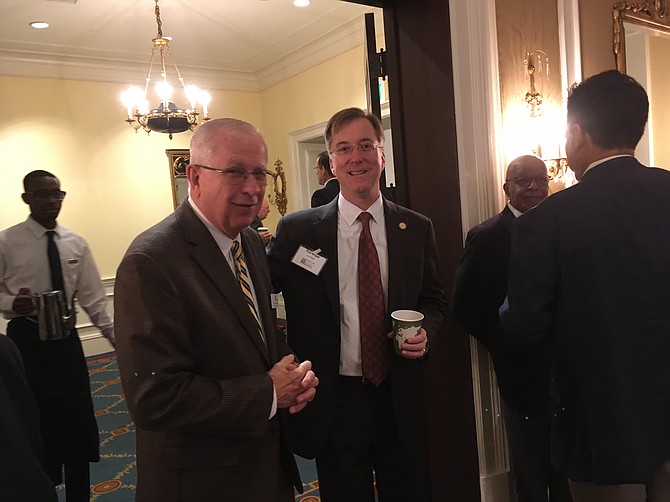 The Lee Mount Vernon Chamber of Commerce breakfast highlighted the coming election candidates, like Delegate Paul Krizek of Mount Vernon.