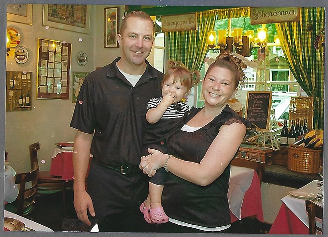 Anne-claire Fregnan, her husband Hugh, and their daughter Savanna.