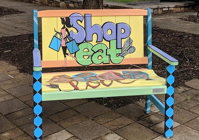 Vienna artists created 42 one-of-a-kind art benches that are currently on display throughout the Town of Vienna.