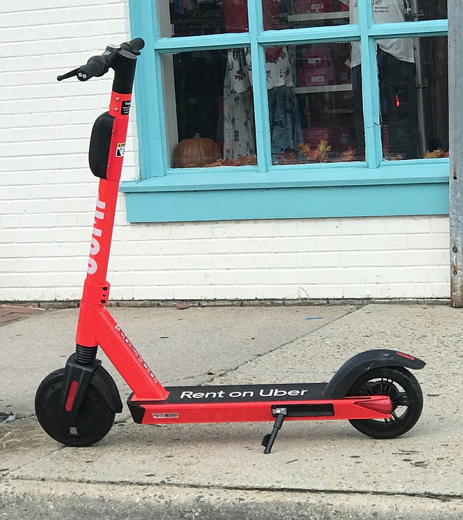 An Uber Scooter, this one in Alexandria.