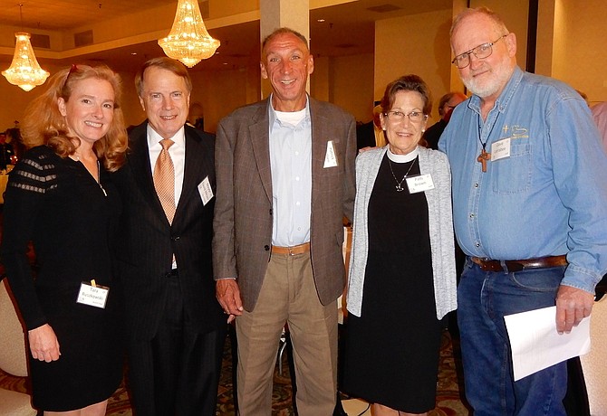 Pleased with The Lamb Center’s success are (from left) Tara Ruszkowski, David Meyer, TLC guest Pat, Patti Brown and Dave Larrabee.