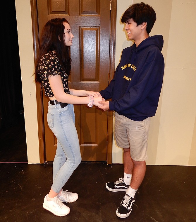 Abbie Bailey and Ethan Welch are the love interests in Centreville High’s upcoming play, “You Can’t Take It with You.”