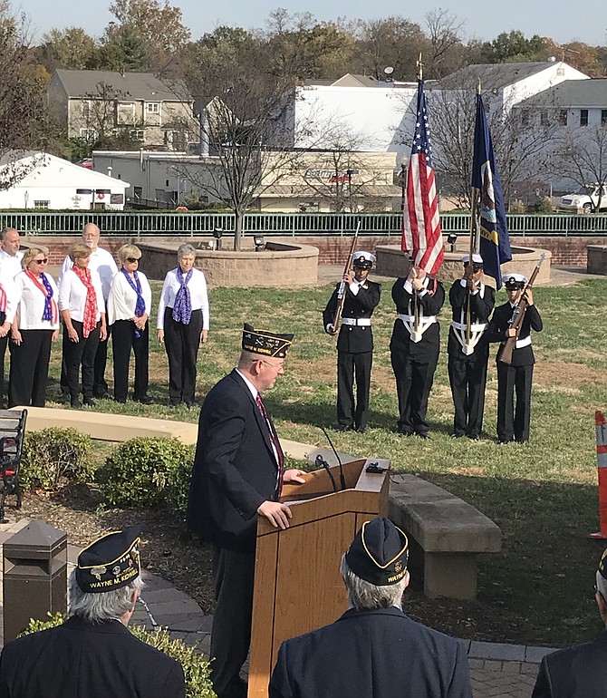 Members of the Reston Chorale prepare to lend their voices to the Town of Herndon and American Legion Wayne M. Kidwell Post 184 Herndon-Reston’s Veterans Day Ceremony.