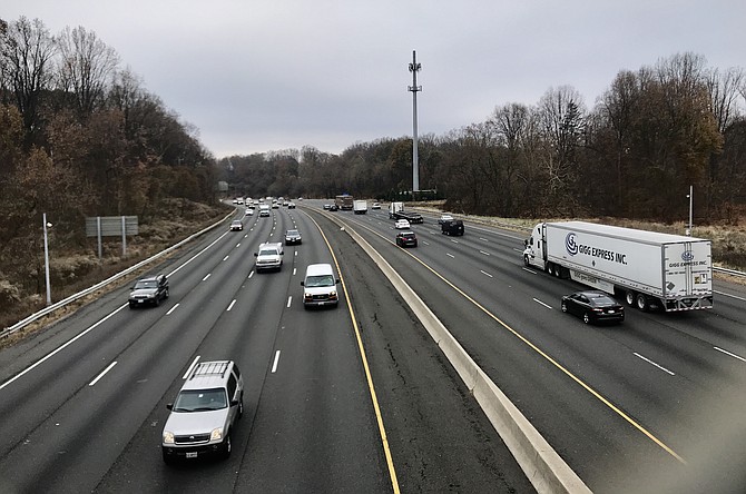 Imagine this: Four more lanes, two in each direction, here on the Beltway just on the Maryland side of the American Legion Bridge.