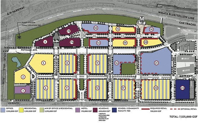 City officials say the Innovation District will mix office space and residential units with required retail and a Virginia Tech graduate campus.