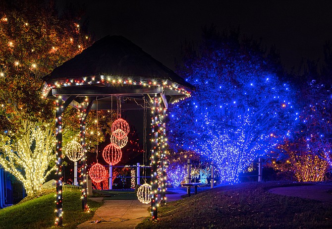 Thousands of lights adorn the Ice & Lights Winter Village.