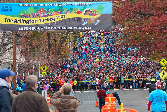 Mimi and Rob Mortimer will be among thousands of runners at the 14th annual Arlington Turkey Trot.