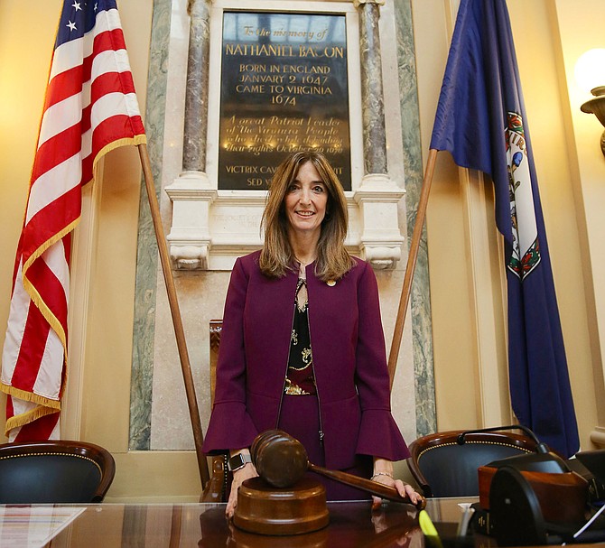 Lawmakers elected Eileen Filler-Corn as the 56th Speaker of the Virginia House of Delegates and the first woman to hold the role in the 401-year history of the body. "We were the country's first legislature, and I strongly believe that Virginia can lead—by showing the country the rewards that collaboration can bring," Speaker Eileen Filler-Corn said in her address.