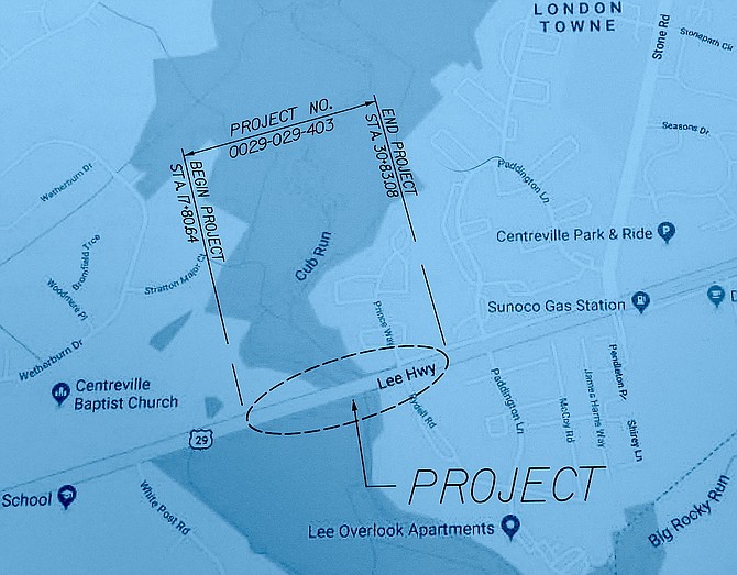 Location of the bridge-rehabilitation project in Centreville.