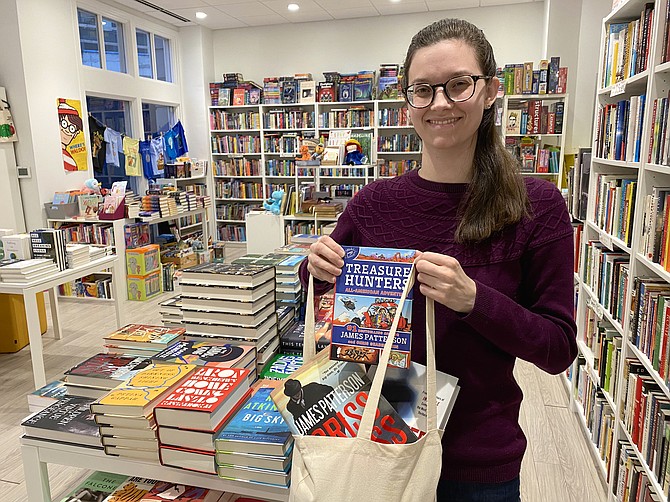 Emma Baum, bookseller at Scrawl Books in Reston Town Center, is the recipient of best-selling author James Patterson’s 2019 Holiday Bookstore Bonus Program. Patterson pledged a personal contribution of $250,000 to independent bookstore employees, granted in amounts of $500 to 500 individual booksellers.