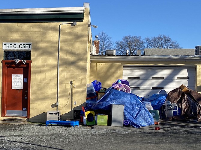 Currently, The Closet of Greater Herndon accepts donations in an open-air environment and until sorted, they remain outside. Project plans and permitting processes are finalized for the construction of a structure to provide climate-controlled protection from the elements and an ADA accessibility ramp.