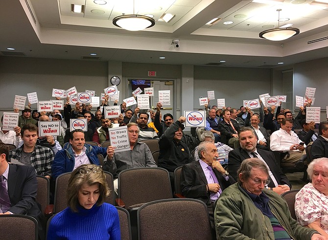 Opponents of the proposed WAWA gas station turned out en masse Tuesday night at Fairfax City’s Council meeting.