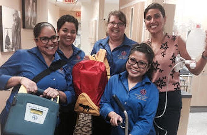 Pictured: Admarys Allones, Jennifer Townsend, Anailys Allones, Chantell Pascua, and Dr. Pamela Marzban.