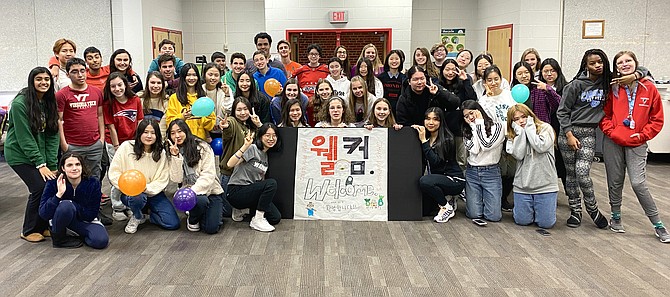 A group of 19 foreign exchange students from Korea visited Madison High School at the end of January.