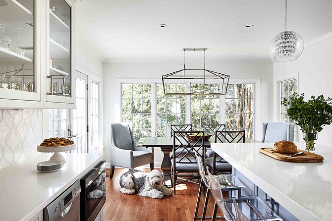 This recently renovated Alexandria kitchen is equipped with a Thermador range, Sub-Zero refrigerator, Thermador & Bosch dishwasher and Avallon wine cooler, says builder Michael Winn, Winn Design + Home.