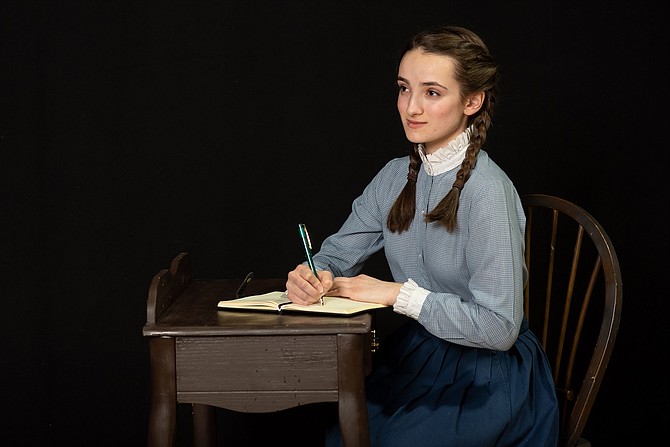 Sophia Mancione as Anne Frank in Reston Community Players’ production of “The Diary of Anne Frank.”