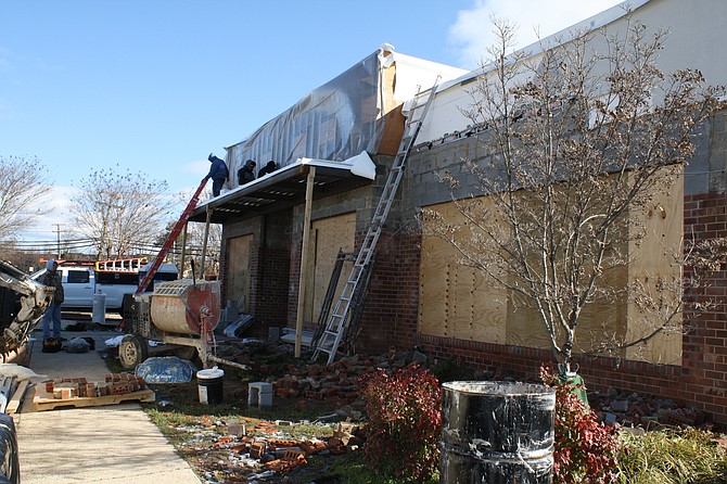 The new building for Starbucks is getting a makeover before the coffee crowd moves in.