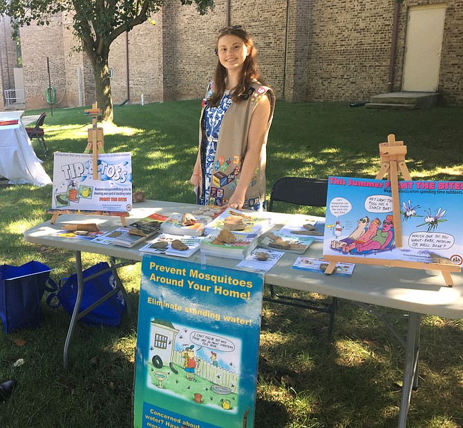 Julia Cartwright's Mosquito Vector Control Presentation and distribution of educational material, Aug. 25, 2019.