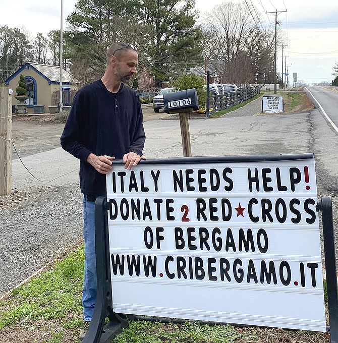 Jim Scanlon, Manager of Pots & Plants LLC on Georgetown Pike in Great Falls: If we can help you, we will...People are looking to get out of the house...We'll deliver everything for free; trees, shrubs, annuals and perennials.