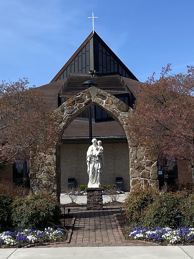 St. Joseph Catholic Church, Herndon: The church is open, but visitors must limit the number of persons in the church to 10 or fewer at any time.