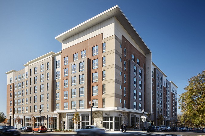 Gilliam Place, an APAH mixed-use project completed in 2019 with 173 new affordable units as well as ground floor and civic space.